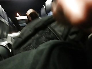a little fun with cum (train flash action)