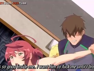Horny Anime Girls In Threesome Fuck
