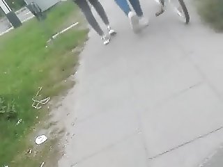 2 Teen sluts nice ass in public