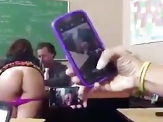 Flash her butt in the classroom